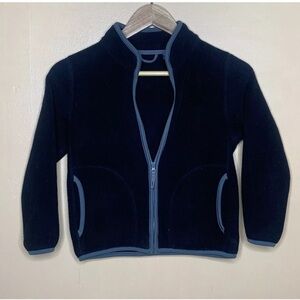 Uniqlo Sweater Size 7-8 Sweater Fleece Black Full Zip Front Zip Pullover